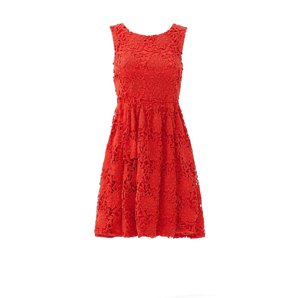 Kate Spade New York Selita Floral Lace Dress Fiery‎ Red 12 NEW Coquette Romantic